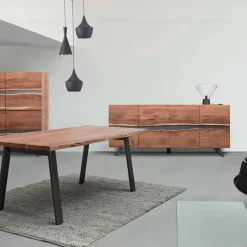 Viadurini Living Anrichte-Sideboard aus Holz und lackiertem Stahl Modernes Design Homemotion - Silvia