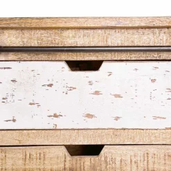 Viadurini Living Anrichte-Sideboard aus Holz und Stahl mit Tür und 4 Schubladen im Industriestil - Renza