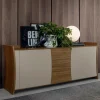 Viadurini Living Sideboards-Sideboard aus lackiertem Holz 2 Türen 3 Schubladen Curvilinear Italian Design - Celio