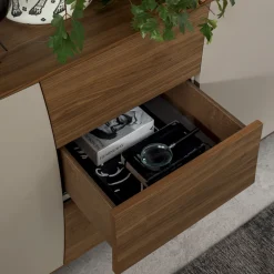 Viadurini Living Sideboards-Sideboard aus lackiertem Holz 2 Türen 3 Schubladen Curvilinear Italian Design - Celio