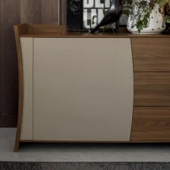 Viadurini Living Sideboards-Sideboard aus lackiertem Holz 2 Türen 3 Schubladen Curvilinear Italian Design - Celio