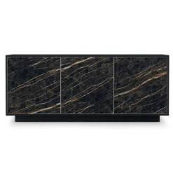 Viadurini Living Sideboards-Sideboard aus lackiertem Holz mit 2 oder 3 Keramiktüren, hergestellt in Italien – Fiorenza