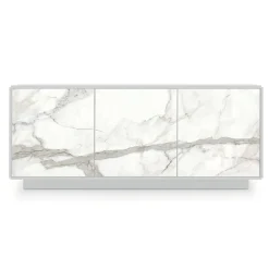 Viadurini Living Sideboards-Sideboard aus lackiertem Holz mit 2 oder 3 Keramiktüren, hergestellt in Italien – Fiorenza