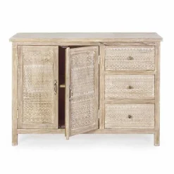 Viadurini Living Anrichte-Sideboard aus Mangoholz mit hand eingelegten Dekorationen - Zotto