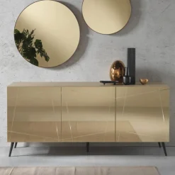 Viadurini Living Sideboards-Sideboard aus Melamin mit verspiegelten Türen Made in Italy - Ester