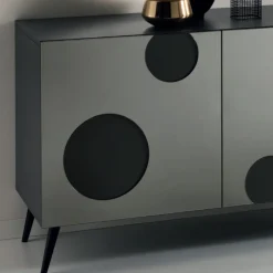 Viadurini Living Sideboards-Sideboard aus Melaminholz mit 3 Spiegeltüren Made in Italy - Lucinda