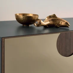 Viadurini Living Sideboards-Sideboard aus Melaminholz mit 3 Spiegeltüren Made in Italy - Lucinda