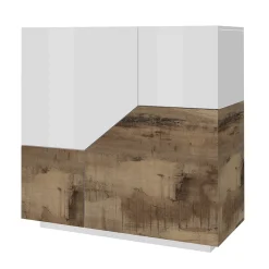 Viadurini Living Anrichte-Sideboard aus Melaminholz 3 Räume und 2 Regale Made in Italy - Alyssa