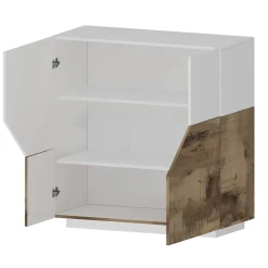 Viadurini Living Anrichte-Sideboard aus Melaminholz 3 Räume und 2 Regale Made in Italy - Alyssa
