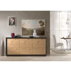 Viadurini Living Sideboards-Sideboard furniert auf Pappelspanplatte, hergestellt in Italien – Latona