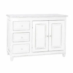 Viadurini Living Anrichte-Sideboard im rustikalen Stil Weiß lackiertes massives Mangoholz - Renga