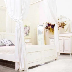 Viadurini Living Anrichte-Sideboard im rustikalen Stil Weiß lackiertes massives Mangoholz - Renga