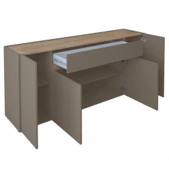Viadurini Living Sideboards-Sideboard mit 4 Türen und 1 Schublade aus ökologischen Holzpartikelplatten – Jod