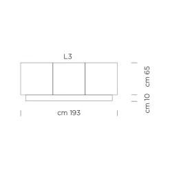 Viadurini Living Sideboards-Sideboard mit 3 Türen und lackierter und laminierter Struktur, hergestellt in Italien – Ferrara