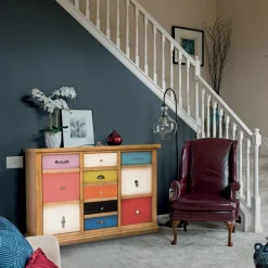 Viadurini Classic Anrichte-Sideboard mit farbigen Schubladen und verschiedenen Griffen, hergestellt in Italien – Shiva