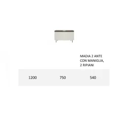 Viadurini Living Sideboards-Sideboard mit Korpus und Türen aus MDF 4-Fuß-Gestell Made in Italy - Koralle