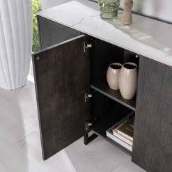 Viadurini Living Sideboards-Sideboard mit MDF, Keramikstruktur und 4 Türen mit Soft-Closing – Click