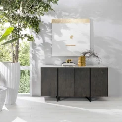 Viadurini Living Sideboards-Sideboard mit MDF, Keramikstruktur und 4 Türen mit Soft-Closing – Click