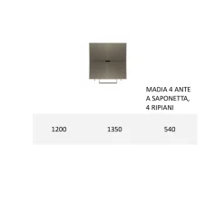 Viadurini Living Sideboards-Sideboard mit MDF-Struktur und Basis mit zentralem Fuß Made in Italy