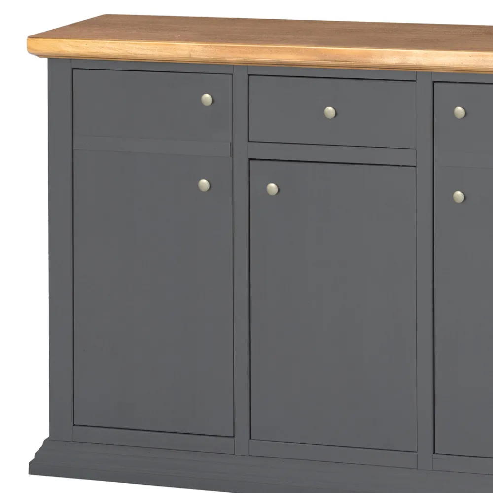 Viadurini Classic Anrichte-Sideboard mit Struktur aus furnierten Holzpartikeln, hergestellt in Italien – Odino