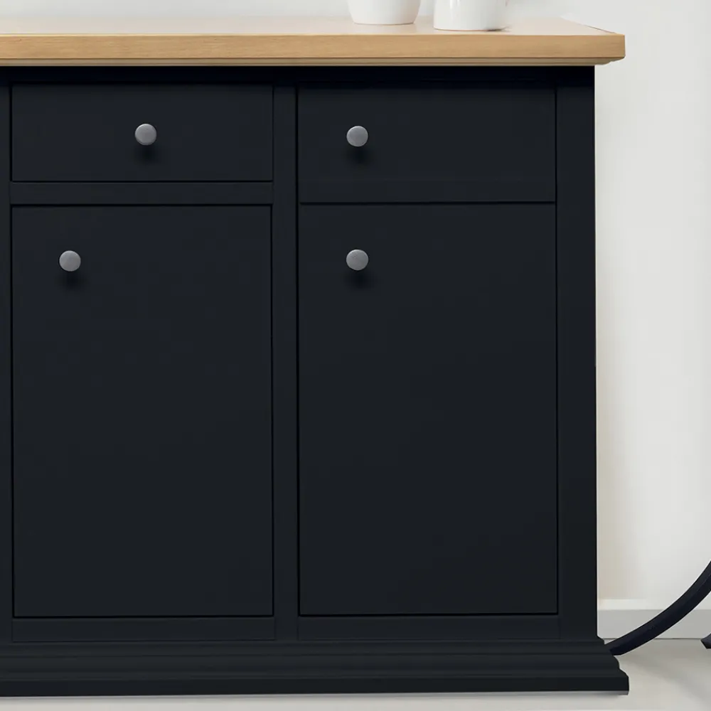 Viadurini Classic Anrichte-Sideboard mit Struktur aus furnierten Holzpartikeln, hergestellt in Italien – Odino