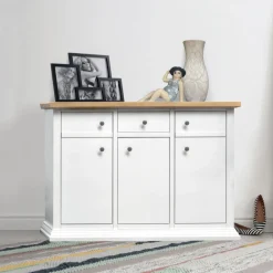 Viadurini Classic Anrichte-Sideboard mit Struktur aus furnierten Holzpartikeln, hergestellt in Italien – Odino