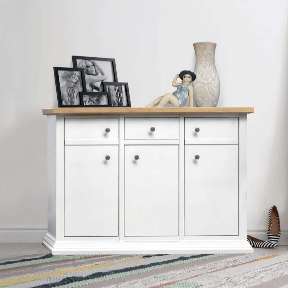 Viadurini Classic Anrichte-Sideboard mit Struktur aus furnierten Holzpartikeln, hergestellt in Italien – Odino