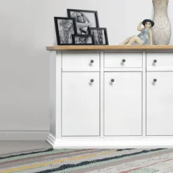 Viadurini Classic Anrichte-Sideboard mit Struktur aus furnierten Holzpartikeln, hergestellt in Italien – Odino