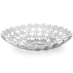 Viadurini Decor Küchenzubehör-Silber Metall Runde Tasche Leere Herzstück Blumendekoration - Terraceo