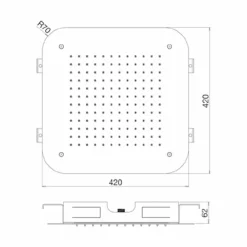 Viadurini Taps Duschköpfe-Single Jet Decken-Duschkopf aus Edelstahl Made in Italy - Elcan
