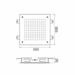 Viadurini Taps Duschköpfe-Single Jet Decken-Duschkopf aus Edelstahl Made in Italy - Cauro