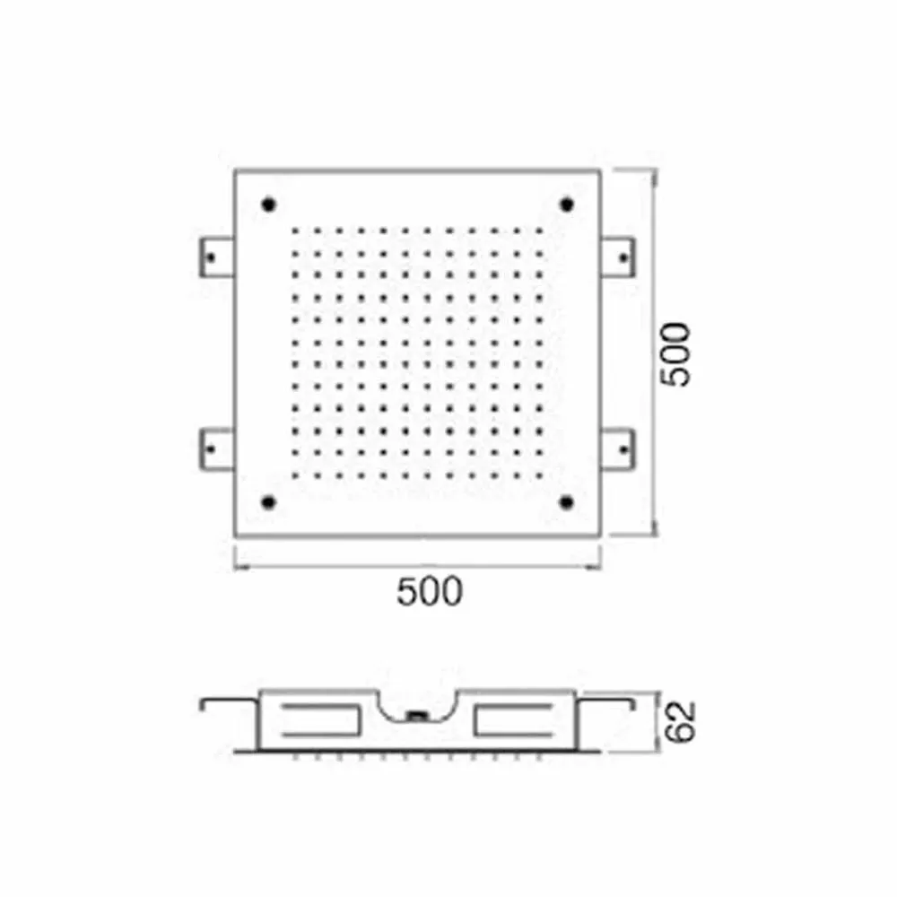Viadurini Taps Duschköpfe-Single Jet Decken-Duschkopf aus Edelstahl Made in Italy - Cauro