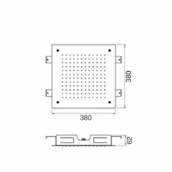 Viadurini Taps Duschköpfe-Single Jet Decken-Duschkopf aus Edelstahl Made in Italy - Cauro