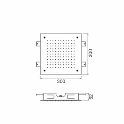 Viadurini Taps Duschköpfe-Single Jet Decken-Duschkopf aus Edelstahl Made in Italy - Cauro