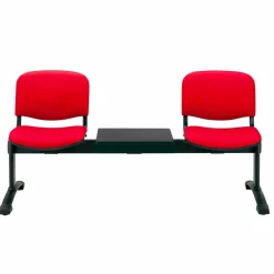 Viadurini Living Bürostühle-Sitzbank für Wartezimmer 2 Sitzplätze aus Tissue, Kunstleder oder Buche - Carmela