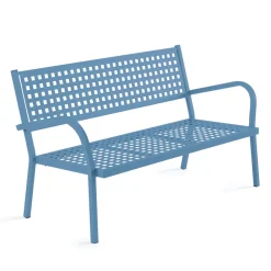 Viadurini in the Garden Gartensofas-2-Sitzer Gartensofa mit Stahlgestell Made in Italy - Nilda