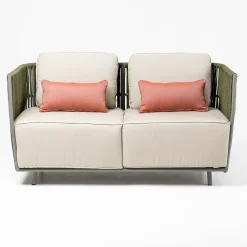 Viadurini in the Garden Gartensofas-2-Sitzer Outdoor-Sofa aus Aluminium und Weben - Eugene