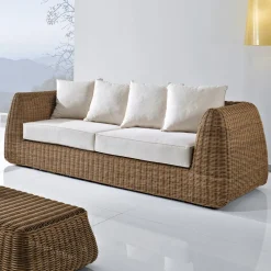 Viadurini in the Garden Gartensofas-3-Sitzer Outdoor-Sofa aus geflochtenem Polyrattan - Charlie