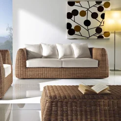 Viadurini in the Garden Gartensofas-3-Sitzer Outdoor-Sofa aus geflochtenem Polyrattan - Charlie