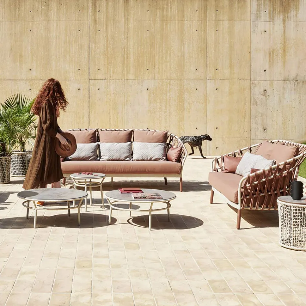 Varaschin Gartensofas-3-Sitzer Outdoor-Sofa mit Kissen Made in Italy - Emmacross von