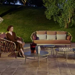 Varaschin Gartensofas-3-Sitzer Outdoor-Sofa mit Kissen Made in Italy - Emmacross von