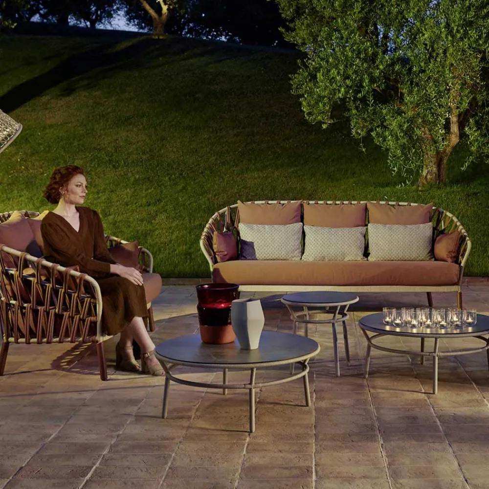 Varaschin Gartensofas-3-Sitzer Outdoor-Sofa mit Kissen Made in Italy - Emmacross von