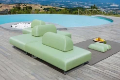 Viadurini in the Garden Gartensofas-3-Sitzer-Design-Sofa aus Metall und Stoff Made in Italy - Selia