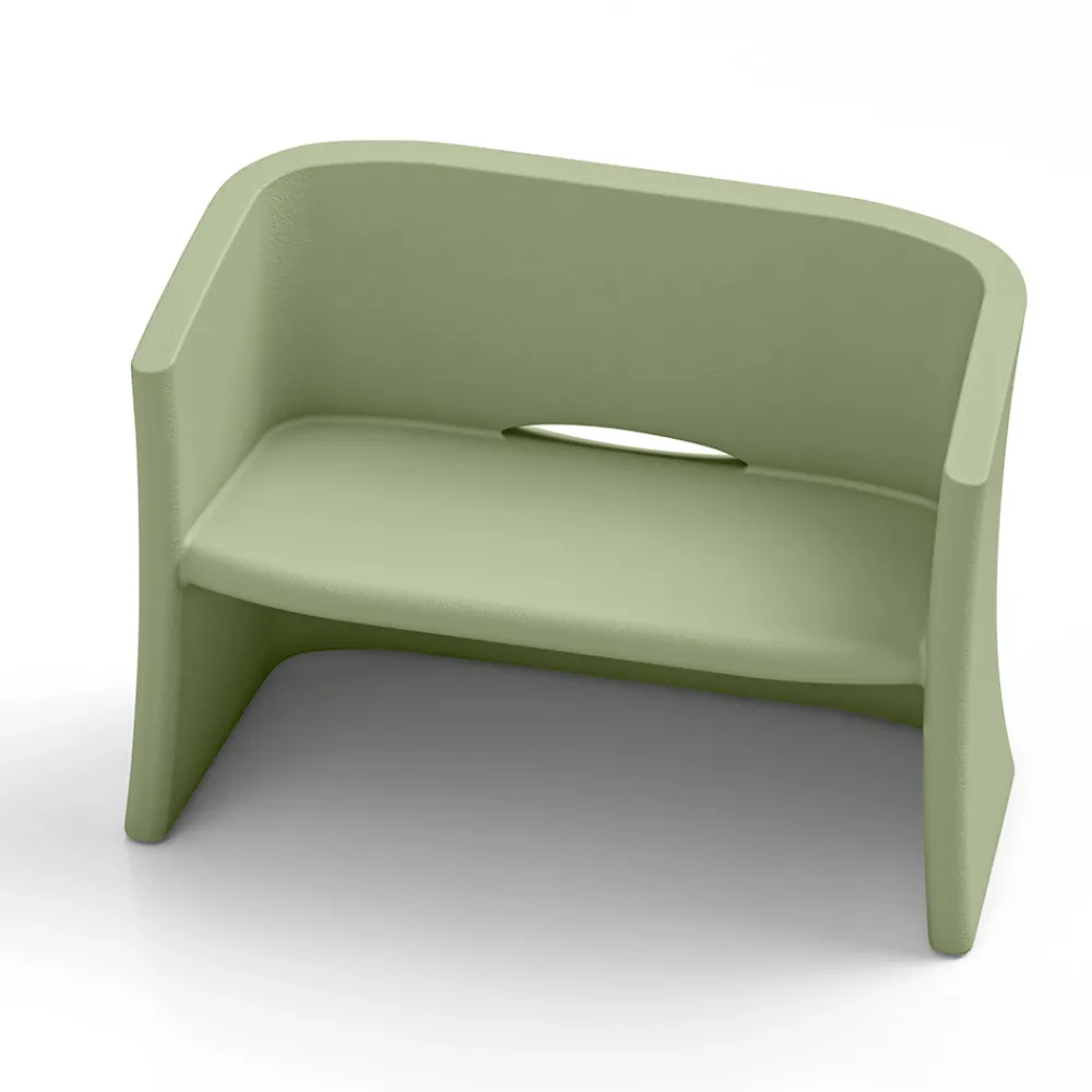 Viadurini in the Garden Gartensofas-2-Sitzer-Gartensofa aus farbigem Polyethylen Made in Italy - Gomez