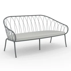 Viadurini in the Garden Gartensofas-2-Sitzer-Gartensofa aus Metall und Kissen Made in Italy - Fontana