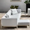 Viadurini in the Garden Gartensofas-3-Sitzer-Gartensofa mit Chaiselongue aus Aluminium und Stoff - Filomena