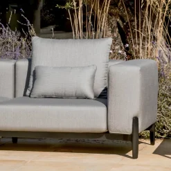 Viadurini in the Garden Gartensofas-3-Sitzer-Outdoor-Sofa aus Aluminium und hochwertigem Stoff - Filomena