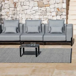 Viadurini in the Garden Gartensofas-3-Sitzer-Outdoor-Sofa aus Aluminium und hochwertigem Stoff - Filomena