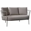 Viadurini in the Garden Gartensofas-2-Sitzer-Outdoor-Sofa aus Metall und Stoff mit Kissen Made in Italy - Olma