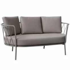 Viadurini in the Garden Gartensofas-2-Sitzer-Outdoor-Sofa aus Metall und Stoff mit Kissen Made in Italy - Olma